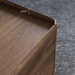 Прикроватный деревянный столик с 2-мя ящиками Moon Walnut Furniture варинант исполнения - 7 | Loft Concept в Перми