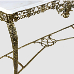 Консоль из бронзы с мраморной прямоугольной столешницей Bronze Console варинант исполнения - 1 | Loft Concept в Перми