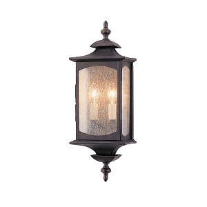 Настенный фонарь в форме фонаря со стеклом с эффектом пузырьков воздуха Feiss