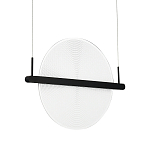 Светодиодный подвесной светильник круглой формы с металлическим черным каркасом Marble Glow варинант исполнения - 3 | Loft Concept в Перми