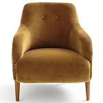 Кресло велюровое золотистого цвета Diaspro Gold  Armchair варинант исполнения - 2 | Loft Concept в Перми