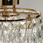 Потолочный светильник круглый с прозрачными подвесками Lunet варинант исполнения - 6 | Loft Concept в Перми