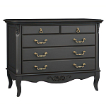 Комод черный из массива бука в стиле прованс Black Provence варинант исполнения - 3 | Loft Concept в Перми