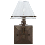 Бра с прозрачным стеклянным абажуром в форме конуса Bartolomeo Bronze варинант исполнения - 3 | Loft Concept в Перми