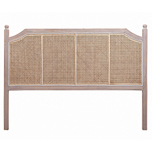 Изголовье кровати коричневое с обивкой из ротанга Olivia Headboard