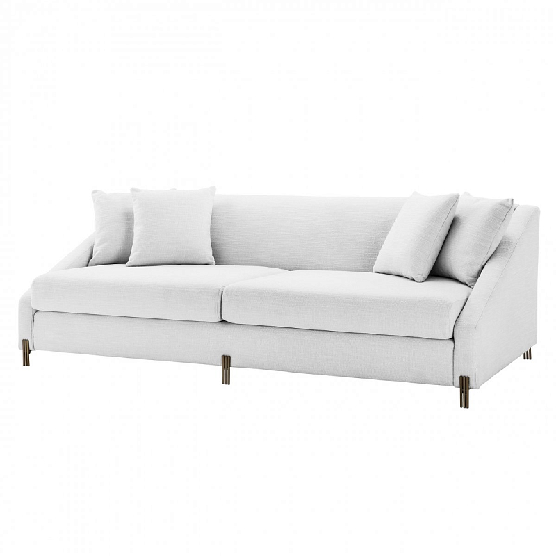 Диван Eichholtz Sofa Candice white Белый Латунь Диван Eichholtz Sofa Candice white Белый Латунь в Перми | Loft Concept