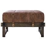 Пуф Duncan винтажная коричневая кожа  варинант исполнения - 1 | Loft Concept в Перми