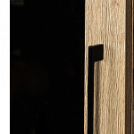 Шкаф-витрина в стиле лофт с чёрной стеклянной дверью Urban Style Space варинант исполнения - 5 | Loft Concept в Перми