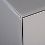 Тумба под телевизор со стеклянной столешницей и с выдвижными ящиками Minimalist Accent варинант исполнения - 4 | Loft Concept в Перми