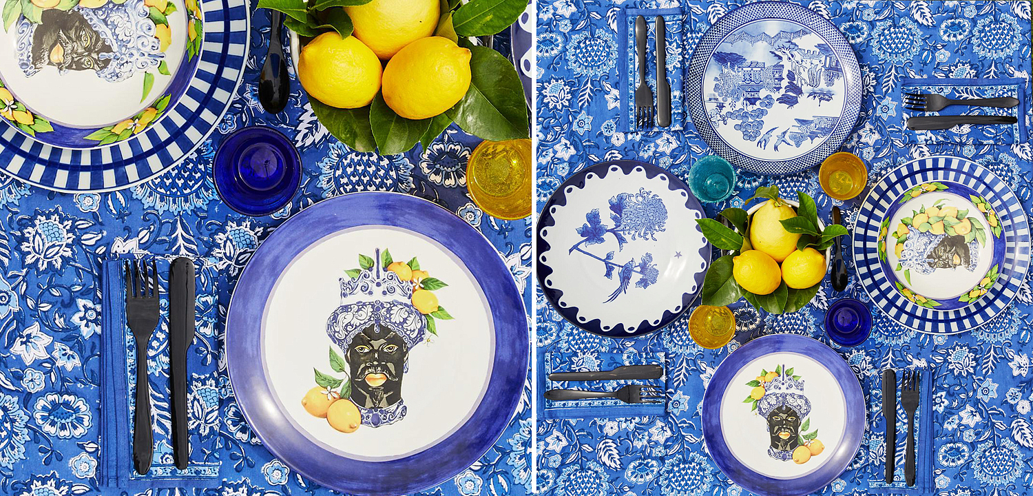 Тарелка Abhika SOUP PLATE MORO HEAD D 22,5 Blue Тарелка Abhika SOUP PLATE MORO HEAD D 22,5 Blue - Loft-Concept в Перми