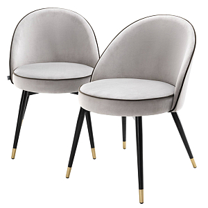 Комплект из двух стульев Eichholtz Dining Chair Cooper set of 2 light grey