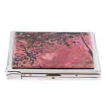 Портсигар с газовой зажигалкой из натурального камня Родонит Stone Cigarettes Cases варинант исполнения - 4 | Loft Concept в Перми