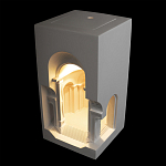 Встраиваемый в стену гипсовый светильник под покраску с арками и рельефными колоннами Antiquity Athena варинант исполнения - 3 | Loft Concept в Перми