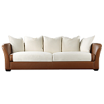 Элитарный современный диван Birmingham с кожаной спинкой варинант исполнения - 4 | Loft Concept в Перми