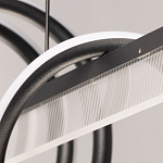 Люстра линейная черного цвета с волнообразным металлическим элементом Luke Lampco Tracer Lamp варинант исполнения - 9 | Loft Concept в Перми