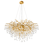 Люстра подвесная с прозрачными стеклянными подвесками в форме капель Диаметр 100 см Droplet Chandelier варинант исполнения - 4 | Loft Concept в Перми