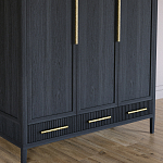 Большой Шкаф Primo Черный дуб с 3 дверьми и 3 выдвижными ящиками варинант исполнения - 3 | Loft Concept в Перми