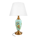 Настольная лампа голубая с изображением птиц Slip Away варинант исполнения - 1 | Loft Concept в Перми