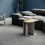 Стол журнальный бежево-серый из 3-х частей со столешницами в виде геометрических элементов MUND SIDE TABLE LIGHT MOCHA варинант исполнения - 1 | Loft Concept в Перми