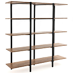 Стеллаж из массива дуба и стали Robson Rack Industrisal Metal Rust варинант исполнения - 1 | Loft Concept в Перми