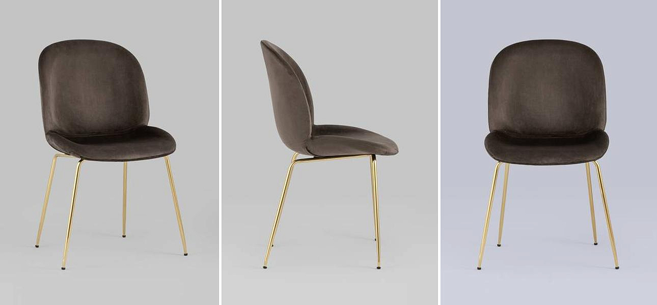 Стул Коричневый Велюр Vendramin Chair Стул Коричневый Велюр Vendramin Chair - Loft-Concept в Перми