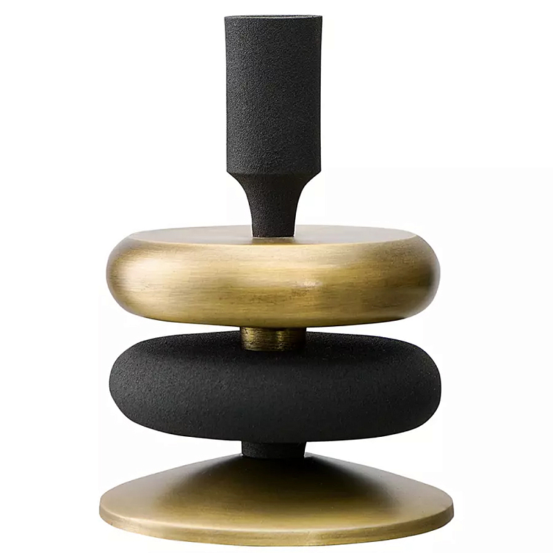 Подсвечник фигурный Candlestick Stylish Accent Черный Латунь Подсвечник фигурный Candlestick Stylish Accent Черный Латунь в Перми | Loft Concept