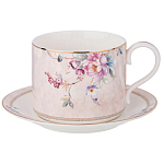 Чайный набор из фарфора с цветочным принтом на 6 персон 12 предметов Flower Porcelain Collection варинант исполнения - 1 | Loft Concept в Перми