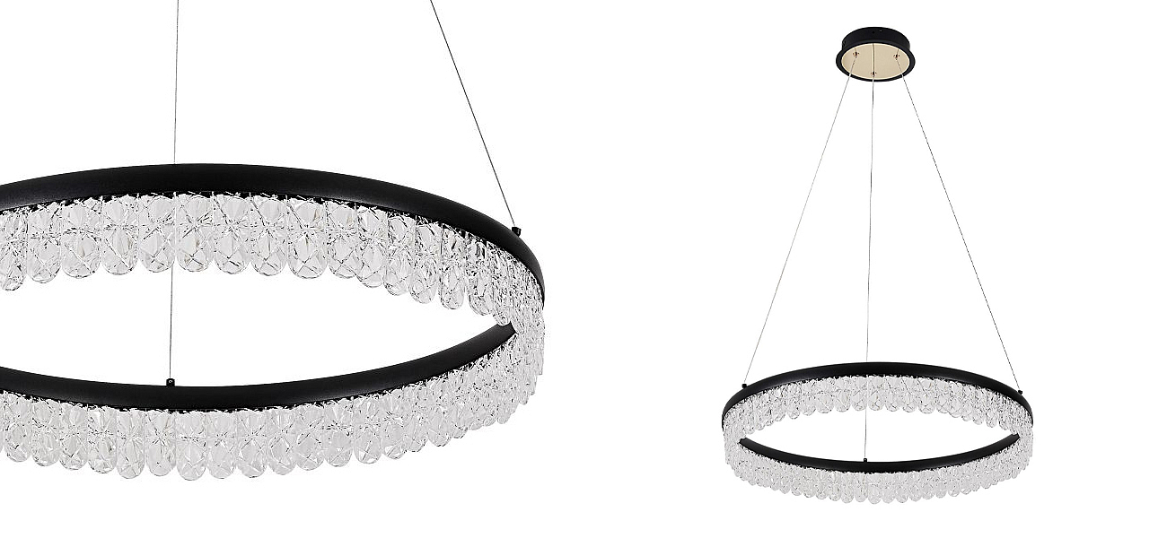 Круглая светодиодная люстра Pettico Black Круглая светодиодная люстра Pettico Black - Loft-Concept в Перми