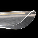 Люстра линейная с прозрачным волнообразным плафоном Wave Line варинант исполнения - 6 | Loft Concept в Перми