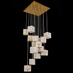 Люстра подвесная с квадратными плафонами из натурального камня Glowing Spheres варинант исполнения - 3 | Loft Concept в Перми