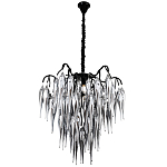 Люстра со стеклянными подвесками дымчатого цвета Ambre Glass Chandelier 70 варинант исполнения - 3 | Loft Concept в Перми