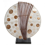 Настольная лампа из перламутра и дерева на подставке Indonesian Round Shell варинант исполнения - 1 | Loft Concept в Перми