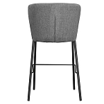 Стул барный серый с широкой закругленной спинкой Bar Chair Gray варинант исполнения - 4 | Loft Concept в Перми