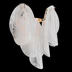 Бра из полупрозрачных овальных лепестков из стекла с металлическим основанием золотого цвета Nazaire Glass Lighting варинант исполнения - 1 | Loft Concept в Перми