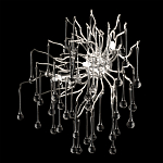 Бра с лучеобразным основанием и подвесками из прозрачного стекла в виде длинных капель Droplet Chandelier варинант исполнения - 12 | Loft Concept в Перми