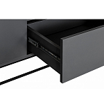 ТВ-тумба цвета графит с  2-мя дверцами и ящиком Strict Lines варинант исполнения - 4 | Loft Concept в Перми