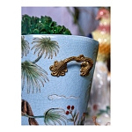 Кашпо из голубого фарфора с бронзовыми элементами Blue Garden варинант исполнения - 6 | Loft Concept в Перми