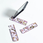 Подставка для телефона из эпоксидной смолы с цветами розовая Epoxy Flowers Phone Stand Pink варинант исполнения - 3 | Loft Concept в Перми
