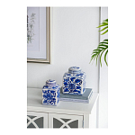 Ваза с крышкой в китайском стиле Oriental Blue & White Ornament Vases варинант исполнения - 4 | Loft Concept в Перми