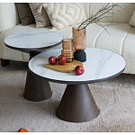 Столик журнальный круглый на конусовидном металлическом основании Sustainability варинант исполнения - 2 | Loft Concept в Перми