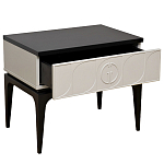 Тумбочка прикроватная с ящиком черно-серого цвета Noble Nightstand варинант исполнения - 2 | Loft Concept в Перми