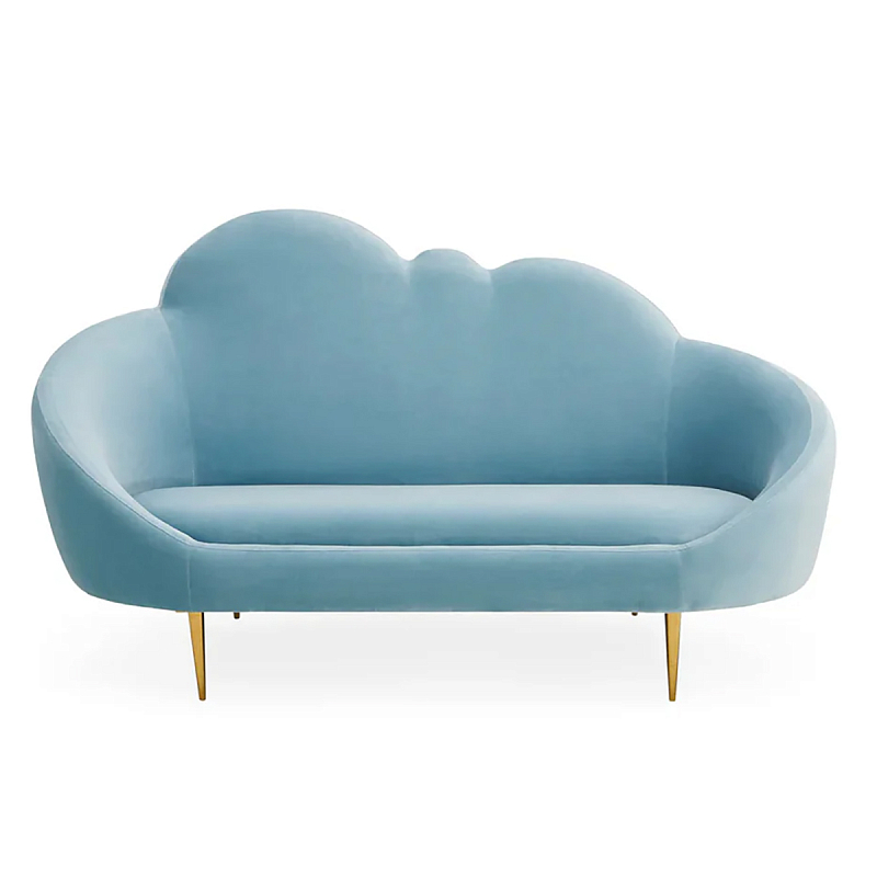 Уникальный детский диван Soft Cloud двухместный Голубой Золотой Уникальный детский диван Soft Cloud двухместный Голубой Золотой в Перми | Loft Concept