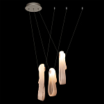 Подвесной светильник белого цвета с 3-мя изогнутыми плафонами Flow Loop варинант исполнения - 3 | Loft Concept в Перми