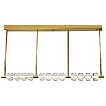 Линейная люстра Celestin Spheres Brass Linear Chandelier варинант исполнения - 1 | Loft Concept в Перми