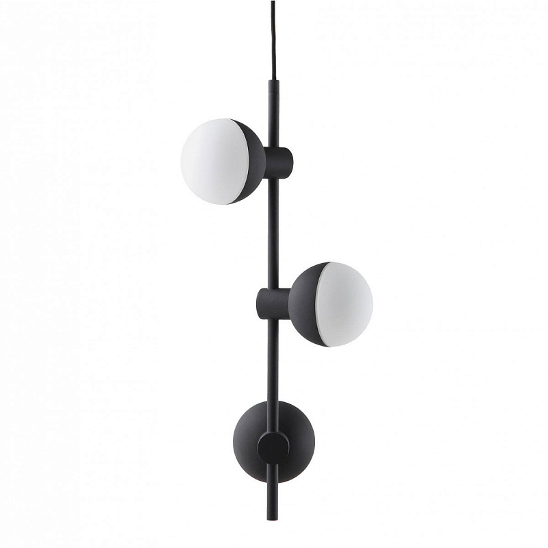 Люстра FRANDSEN CPH Fabian Vertical Chandelier Matte Black Черный Белый Люстра FRANDSEN CPH Fabian Vertical Chandelier Matte Black Черный Белый в Перми | Loft Concept