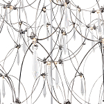 Люстра с тонким металлическим каркасом цвета хром Quasar варинант исполнения - 4 | Loft Concept в Перми