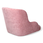 Стул с мягкой розовой обивкой из велюра и подъемно-поворотным механизмом на черных колесиках Harper Pink варинант исполнения - 3 | Loft Concept в Перми