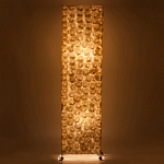 Торшер из перламутра на металлическом каркасе Indonesian Tower 3 варинант исполнения - 4 | Loft Concept в Перми