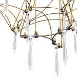 Потолочный светильник с тонкой металлической конструкцией цвета золото Quasar варинант исполнения - 4 | Loft Concept в Перми