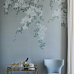 Обои ручная роспись Jasmine Standard colourway on Wood Ash slub silk варинант исполнения - 2 | Loft Concept в Перми